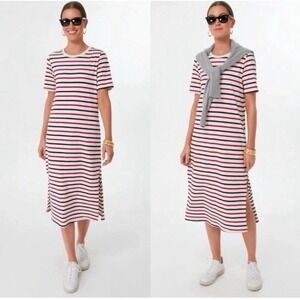 Tucker Nuck Pomander Place Americana Stripe Short Sleeve Gio Maxi Dress Sz Large
